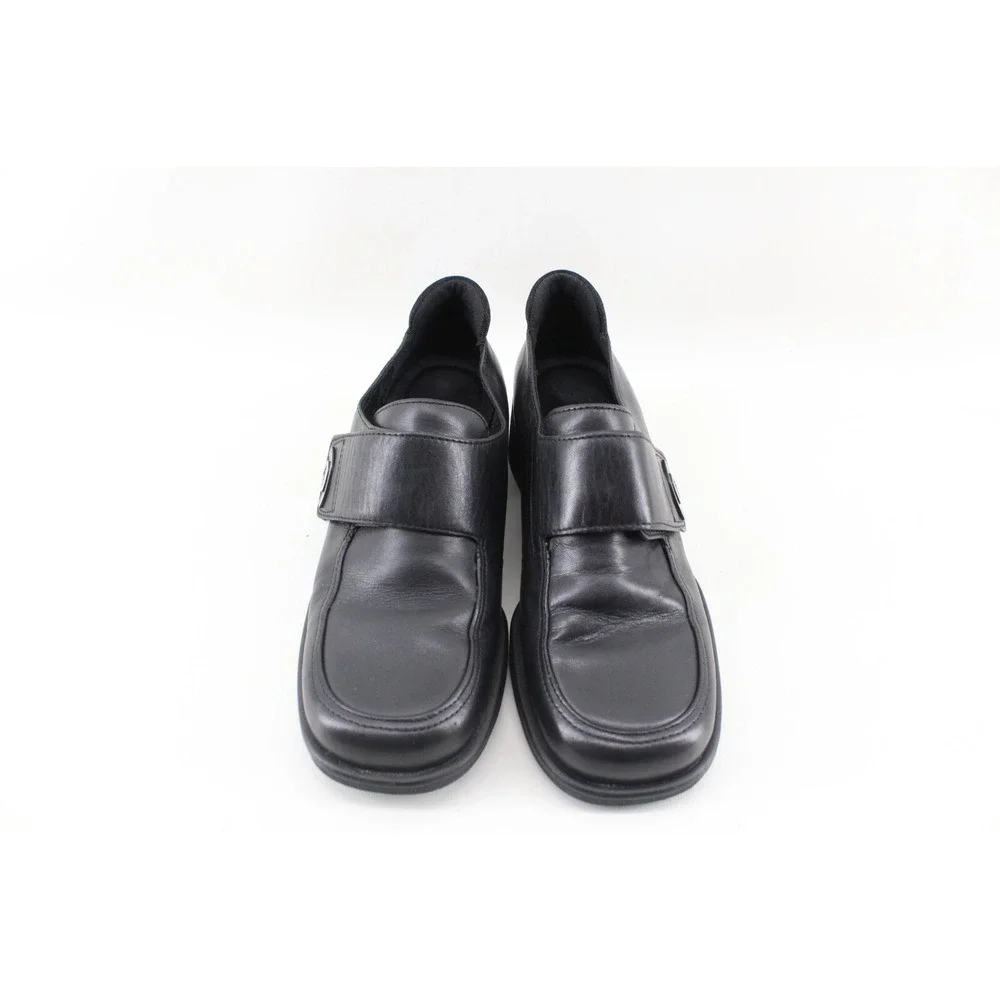Ecco‎ Twist Black Leather Women's Loafers Slip On Casual Shoes size 4 UK 6 US